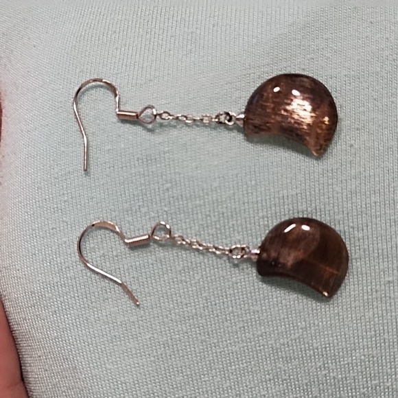 S925 crystal moon earrings - Picture 2 of 4